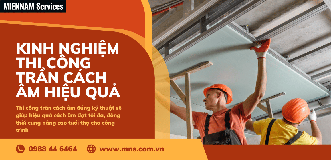 Thi công trần cách âm
