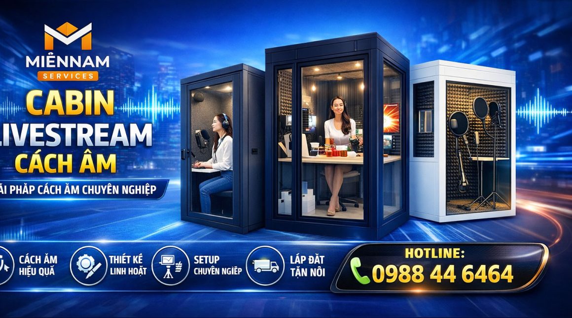 Sản xuất, Thi công Cabin Livestream, Cabin Cách âm
