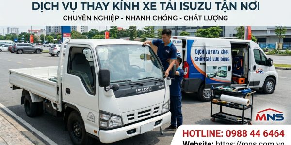 Thay kính xe tải Isuzu tận nơi