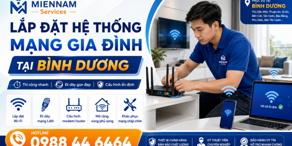 Tư vấn và Thi công lắp đặt hệ thống mạng gia đình tại Bình Dương