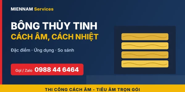 Bông thủy tinh cách âm, cách nhiệt