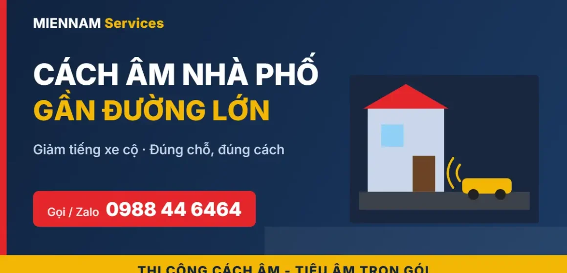 Cách âm nhà phố gần đường lớn