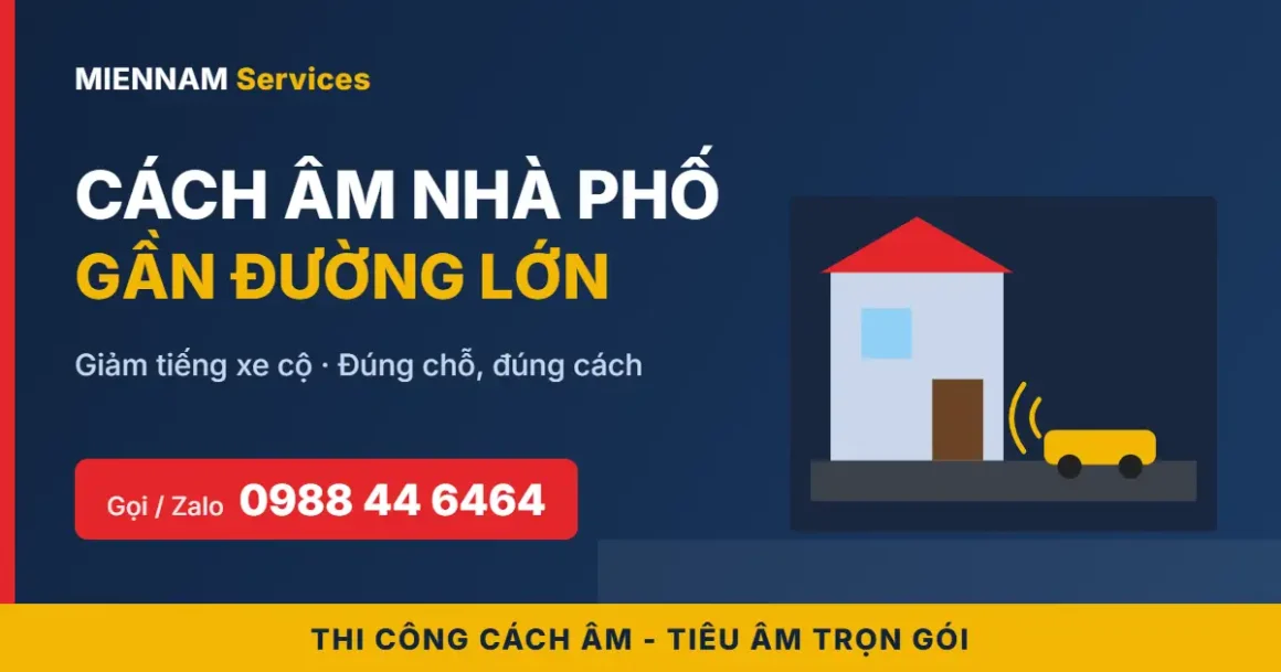 Cách âm nhà phố gần đường lớn