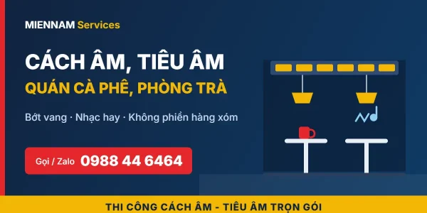 Cách âm quán cà phê, phòng trà
