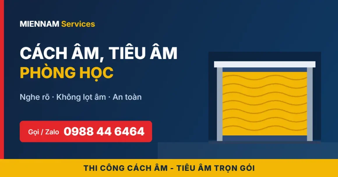 Cách âm, tiêu âm phòng học