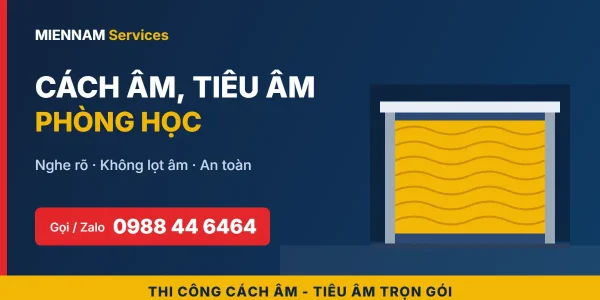 Cách âm, tiêu âm phòng học