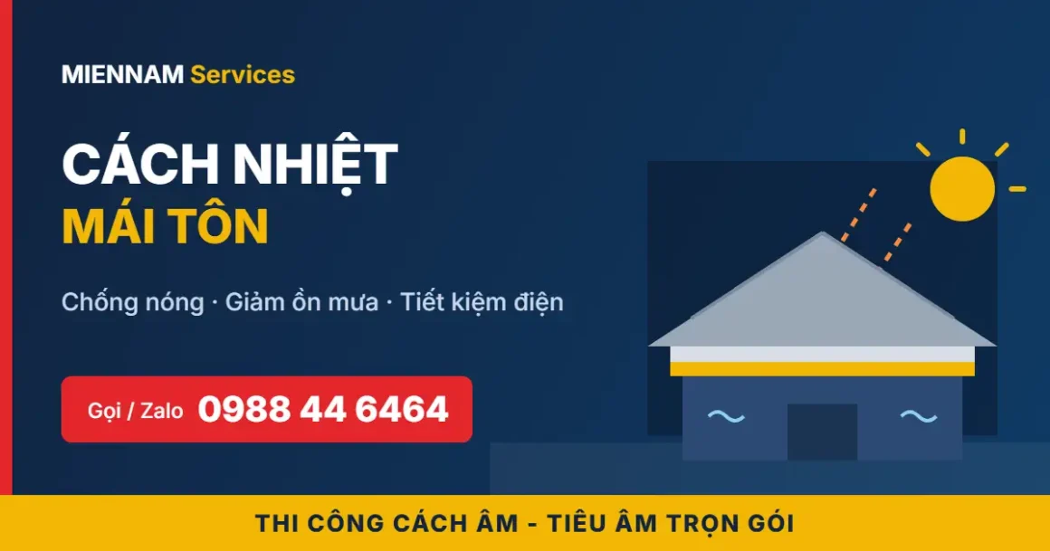 Cách nhiệt, chống nóng mái tôn