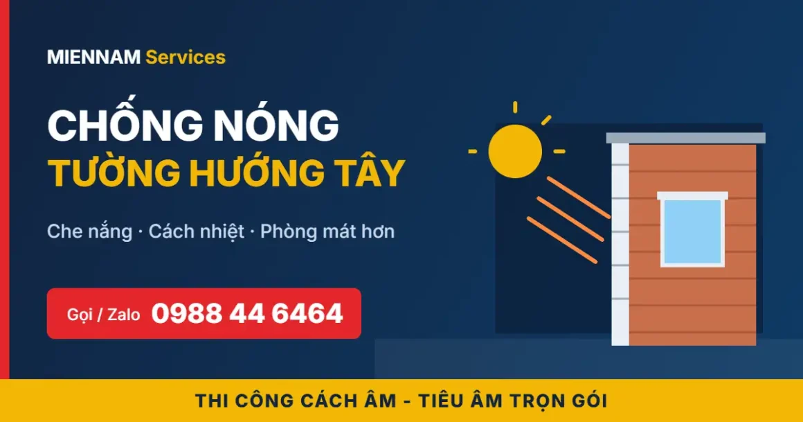 Chống nóng tường hướng Tây