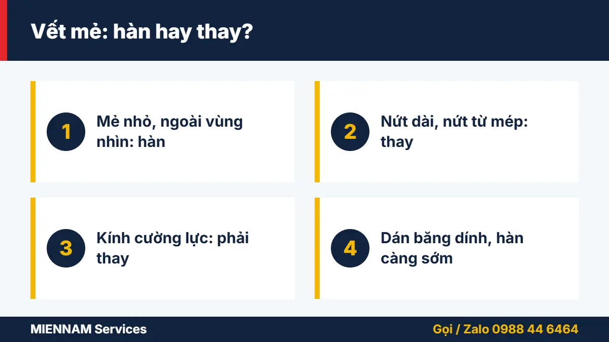 Vết mẻ: hàn hay thay?