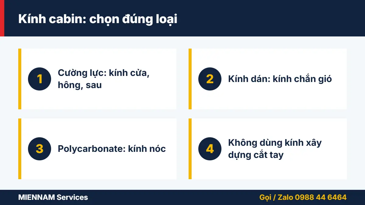 Kính cabin: chọn đúng loại