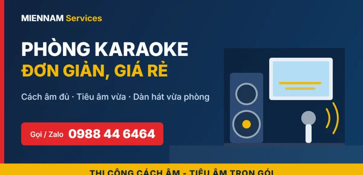 Phòng karaoke gia đình đơn giản