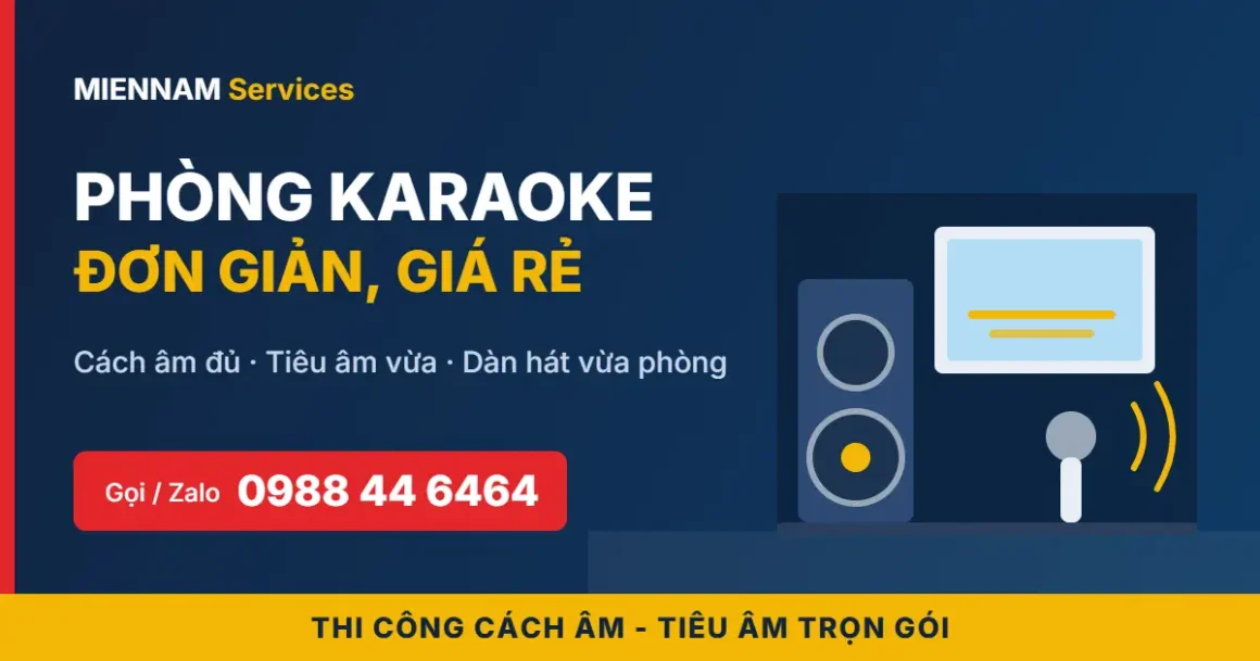 Phòng karaoke gia đình đơn giản