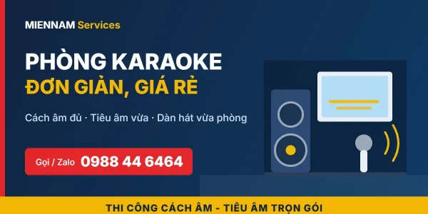 Phòng karaoke gia đình đơn giản