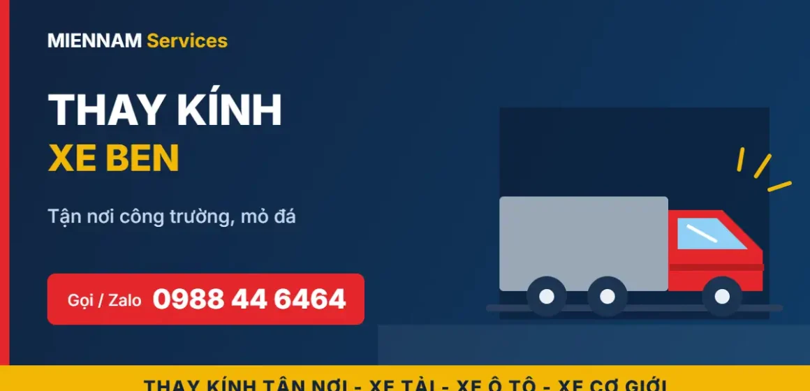 Thay kính xe ben