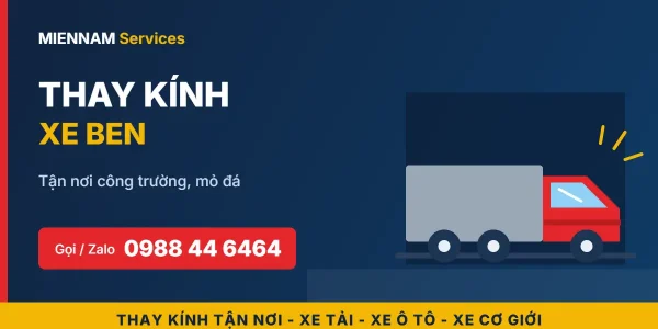 Thay kính xe ben