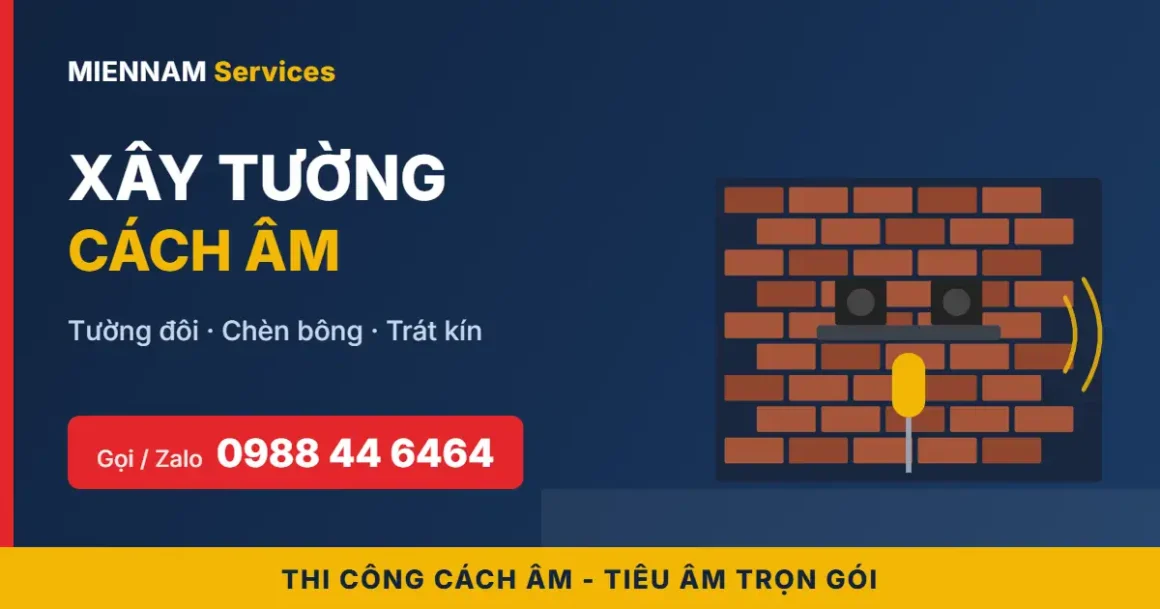 Xây tường cách âm