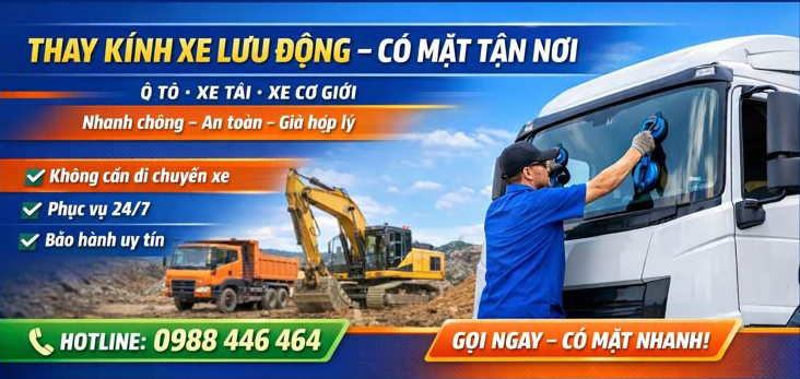 Thay kính xe tận nơi