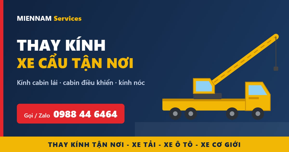 Thay kính xe cẩu
